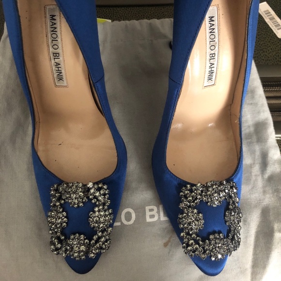 Manolo Blahnik Shoes - Worn a couple of time Hangisi blue pumps
